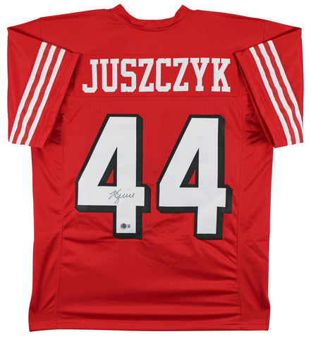 Kyle Juszczyk Authentic Signed Red Pro Style Jersey w/ Drop Shadow BAS Witnessed