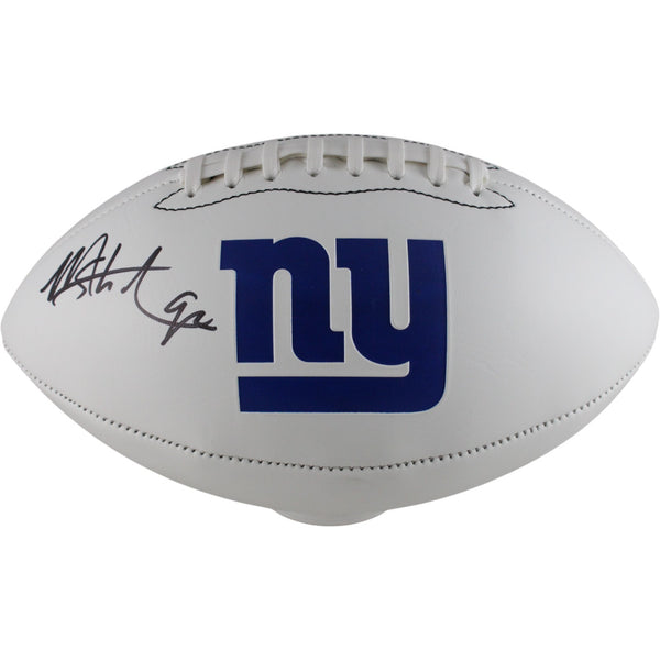 Michael Strahan Autographed/Signed New York Giants Logo Football Beckett 49849
