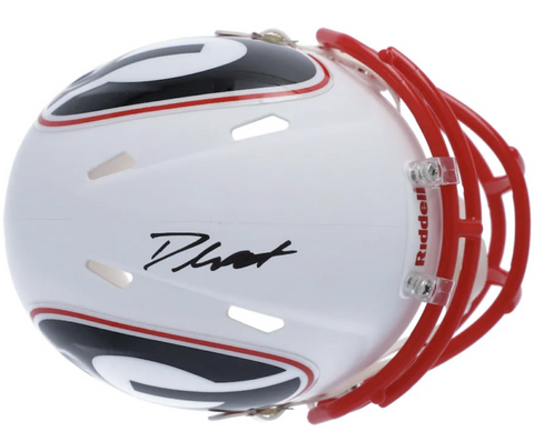 D'ANDRE SWIFT Autographed Georgia Bulldogs AMP Speed Mini Helmet FANATICS
