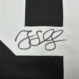 Autographed/Signed Greg Lloyd Pittsburgh Black Football Jersey Beckett BAS COA
