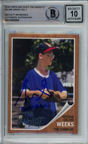 Grant Gelt Signed 2018 Topps Archives Sandlot Trading Card Bertram BAS 39246