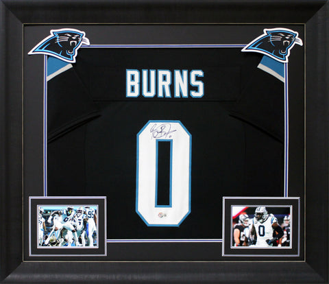 Brian Burns Authentic Signed Black Pro Style Framed Jersey Autographed BAS