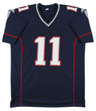 Drew Bledsoe Authentic Signed Navy Blue Pro Style Jersey BAS Witnessed