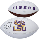 JOE BURROW Autographed LSU Tigers White Panel Football FANATICS