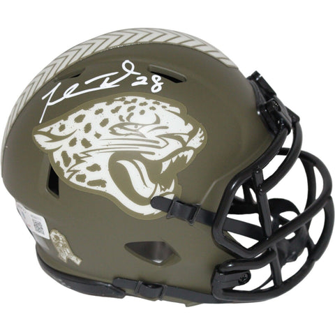 Fred Taylor Autographed Jacksonville Jaguars Salute Mini Helmet Beckett 42285