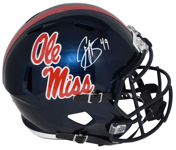 PATRICK WILLIS SIGNED MISSISSIPPI OLE MISS REBELS FULL SIZE SPEED HELMET BECKETT