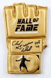Chuck "The Iceman" Liddell Signed Hall of Fame Gold Glove inscribed HOF '09 /PSA