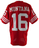 Joe Montana HOF Signed 49ers Custom Jersey Sz XL JSA 212756