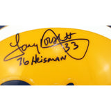 Tony Dorsett Autographed Pittsburgh Panthers Mini Helmet Heisman PSA 52742