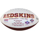 John Riggins Autographed Washington Redskins Logo Football Beckett Witness 49314