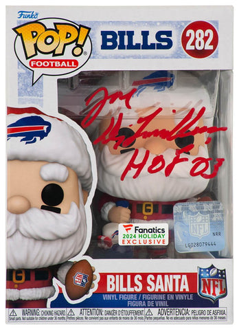 Joe DeLamielleure Signed Bills Santa Funko Pop Doll #282 w/HOF'03 - (SS COA)