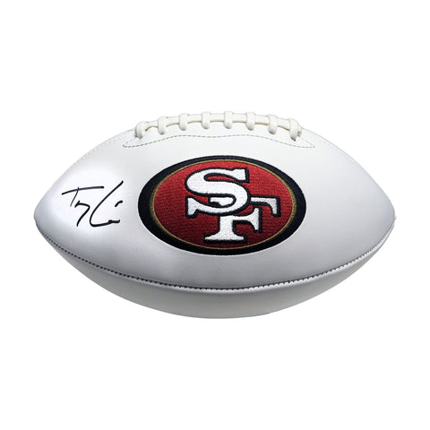 Trey Lance Autographed San Francisco 49ers Logo Football - Beckett