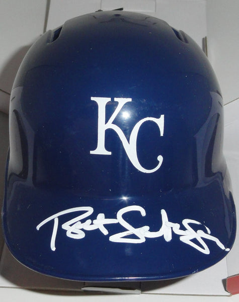 Kansas City Royals Signed BRET SABERHAGEN Rawlings Mini Helmet AUTO - BECKETT