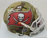 DEVIN WHITE SIGNED TAMPA BAY BUCCANEERS CAMO SPEED MINI HELMET w/ JSA COA