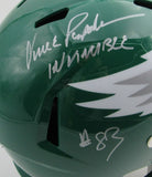 Vince Papale Eagles Signed/inscribed Full Size Replica Helmet Beckett 199608