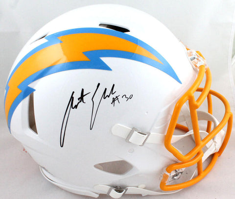 Austin Ekeler Autographed LA Chargers Authentic Speed FS Helmet - Beckett W *Blk