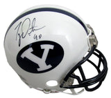 Ty Detmer Signed/Autographed White BYU Cougars Mini Football Helmet JSA 213119