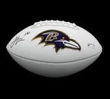 Jamal Lewis Signed Baltimore Ravens Embroidered White NFL Football