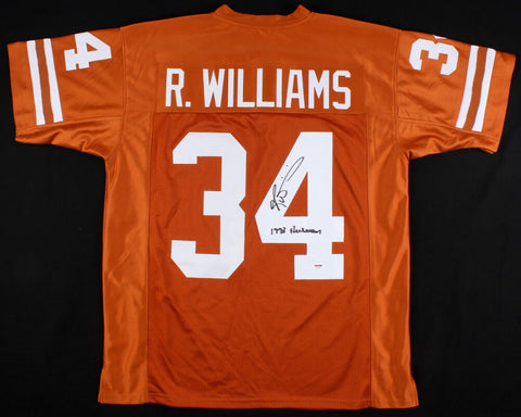 Ricky Williams Signed Texas Longhorns Jersey Inscribed "1998 Heisman" (PSA COA)