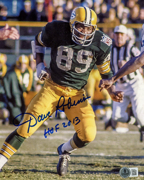 Dave Robinson Autographed/Signed Green Bay Packers 8x10 Photo Beckett 59485
