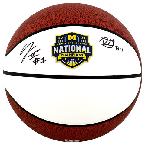 Trey McKenney, Roddy Gayle Jr. Signed Michigan 2026 Champs Basketball - (SS COA)