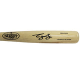 George Lombard Signed Detroit Tigers Louisville Slugger Blonde Pro Stock MLB Bat