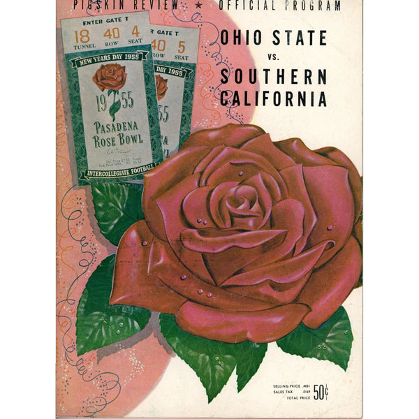 Unautographed Magazine Ohio State Buckeyes vs USC 1955 Rose Bowl Program 58448