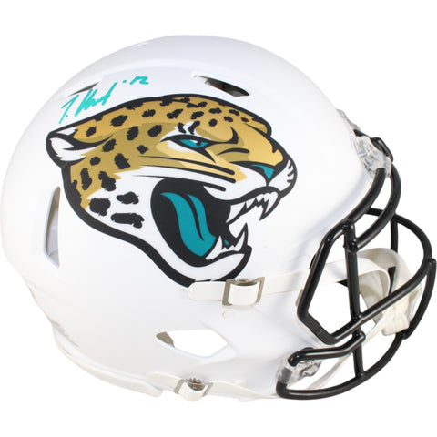 Travis Hunter Signed Jacksonville Jaguars Pro Alt Helmet Beckett Witness 51405