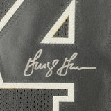 Autographed/Signed GEORGE GERVIN San Antonio Black Basketball Jersey Beckett COA