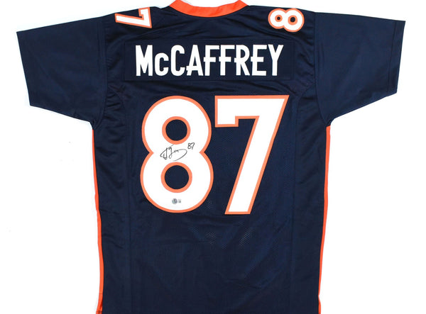 Ed McCaffrey Autographed Blue Pro Style Jersey - Beckett W Hologram *Silver