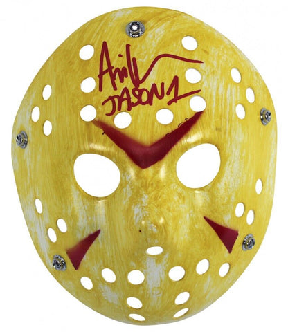 Ari Lehman Signed Jason "Friday the 13th" Hockey Mask Inscribd "Jason 1" Beckett