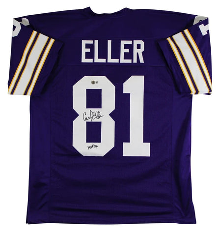 Carl Eller Signed Minnesota Vikings Jersey Inscribed "HOF 2004" (Beckett) D-Line