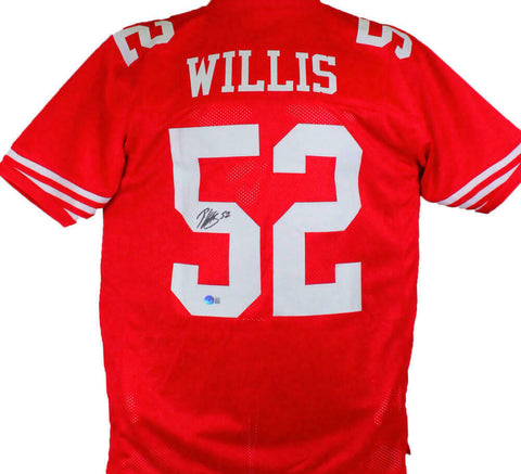 Patrick Willis Autographed Red Pro Style Jersey- Beckett W Hologram *Black