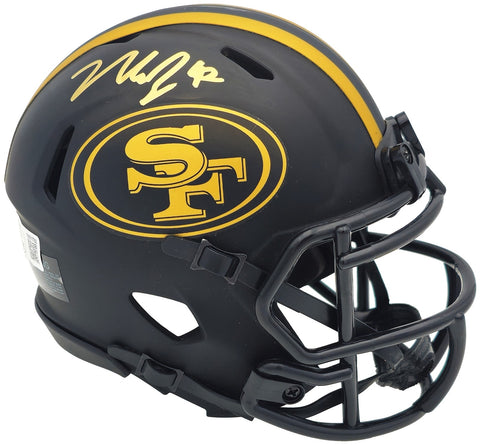 Nick Bosa Signed San Francisco 49ers Eclipse Black Mini Helmet Beckett Wit