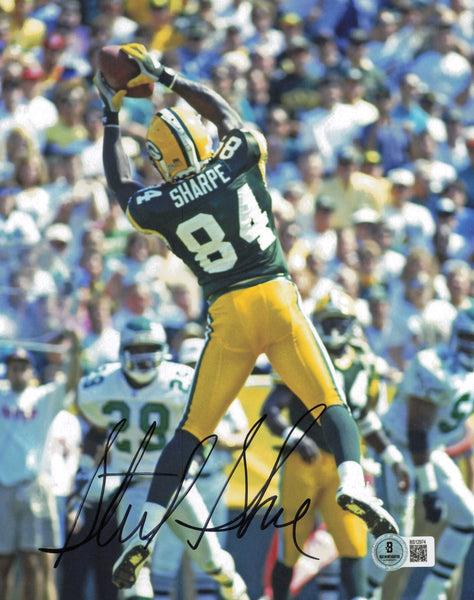 Sterling Sharpe Autographed 8x10 Photo Green Bay Packers Beckett BAS QR #BS12974
