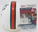 Bryant McKinnie Signed Miami Hurricanes Speed Mini-Helmet (JSA COA) 2001 Champs