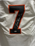Boomer Esiason Autographed/Signed Pro Style White Jersey Beckett 40426