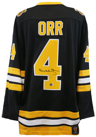 Bobby Orr Signed Bruins Black Fanatics Premier Hockey Jersey - (Beckett COA)