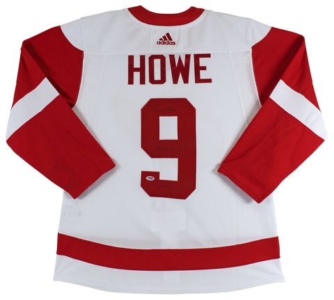 Red Wings Gordie Howe "Mr. Hockey, HOF" Signed White Adidas Jersey PSA #S32430
