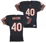 Bears Gale Sayers "Best Wishes" Signed Navy Blue Champion Jersey BAS #BV01101
