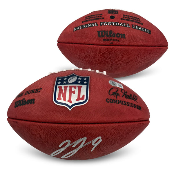 J.J. McCarthy Autographed NFL Duke Authentic Full Size Game Football Beckett COA