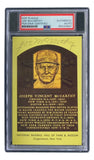 Joe McCarthy Signed 4x6 New York Yankees HOF Plaque Card PSA 85025697