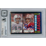 Joe Montana Autographed/Signed 1984 Topps #192 Slab Trading Card Beckett 49893