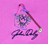 John Daly Authentic Signed Match Worn Pink Loudmouth Polo Shirt BAS #BK84762