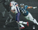Brandon Graham Autographed 16x20 Photo Super Bowl Tom Brady Sack Eagles JSA