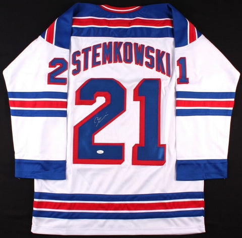Pete Stemkowski Signed New York Rangers Jersey (JSA COA) NHL Career 1963-1979