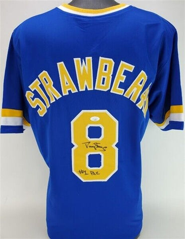 Darryl Strawberry Signed Crenshaw High School Cougars Jersey (JSA COA) N.Y. Mets