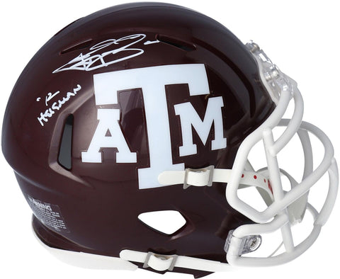 Johnny Manziel Texas A&M Aggies Signed Riddell Speed Mini Helmet w/Heisman Insc
