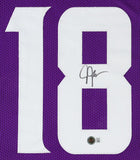 Justin Jefferson Signed Minnesota Vikings 35"x 43" Framed Jersey (Beckett) W.R.