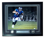 Jalen Hurts Signed Framed Philadelphia Eagles 16x20 Scramble Photo JSA ITP
